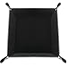 HappyDavid Leather Bedside Storage Tray, Black/Velvet inner