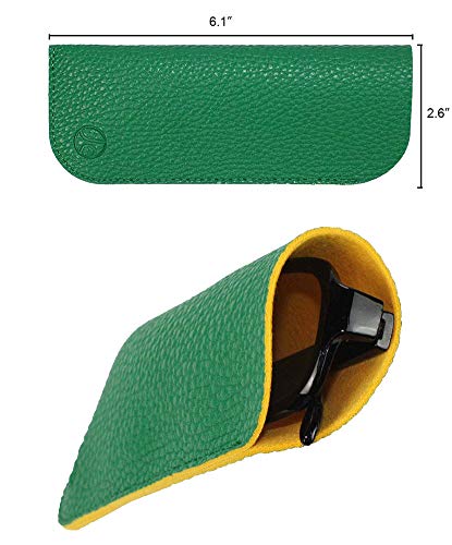 [5 PACK], JAVOedge 2 Tone Color Style Soft Pouch Eyeglass Storage Case w/Microfiber Eyeglasses Cloth, STYLE B - Thumbnail 6