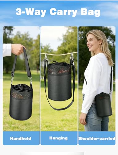Mellbree Peg Bag for Washing Line with 50 Pegs, Clothes Peg Bag with Shoulder Strap for Laundry Clothes Pegs, Indoor Outdoor Pegs Organizer Storage Use