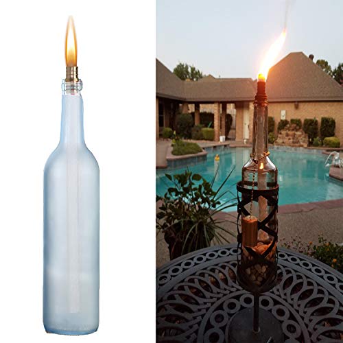 JK LUMI Wine Bottle Torch Wicks,Bottle Torch Kit,Patio Torch Lights Oil