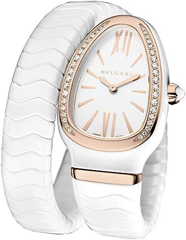 Bulgari Serpenti Spiga Ceramic with Diamonds Womens Watch
