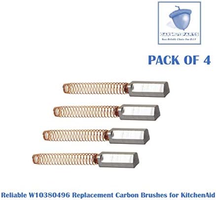 4PCS Reliable W10380496 Motor Brush Kit Replacement for Whirlpool KitchenAid Mixer - Fits 4176056, 4169975, 4159794, W10380496, 3184115, W10260958, 9706416, 4162648 & 4159774 (4 pcs/pack)