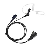 Coodio Surveillance Earpiece Security Headset Bodyguard FBI [Covert Acoustic Tube] Mic Microphone For Vertex Standard EVX-531, VX-241 2 Way Radio