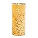 Luminara Flameless Candle Gold Mercury Glass Pillar Cylinder 8 inch 10006350