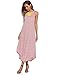 Halife Women Sexy Halter Neck Stripes Sleeveless Casual Party Beach Long Tank Dress Sundress Red XL