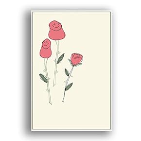 Framed Canvas Wall Art Beautiful Flowers in Grid Giclee Print Gallery Wrap Modern Home Prints Ready to Hang - 16x24 inches