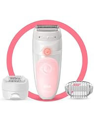 Braun Epilator for Women, Silk-Ã©pil 5 5-620 for Hair Removal, Wet & Dry, Womens Shaver & Trimmer, Cordless, Rechargeable, White/Pink