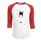 Men's adventure Fran Bow 3/4 Sleeve Raglan baseball T-shirt XXL Red
