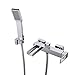 GAPPO Modern Brass Single Handle Wall Mounted Waterfall Bath Filler Tub Faucets With Handheld Shower