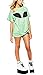 Forlisea Womens Casual Alien Print Short Sleeve Loose T-Shirt Top Oversize Graphic Tee Baggy Shirts for Women Green
