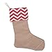 HUAN XUN Set of 3 Pieces Burlap Christmas Stockings Decoration for DIY