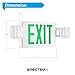 SPECTSUN Exit Sign with Emergency Light, Green Emergency Exit Lights with Battery Backup - 2 Pack, Exit Light with Emergency Light/Photoluminescent Exit Sign/Emergency Exit Light Led/Lighted Exit Sign