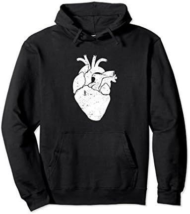 Unisex Anatomical Heart | Goth Hoodie Medium Black