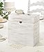 Lillian Rose White Rustic Country Wooden Wedding Card Box, 10 x 10 x 5.25