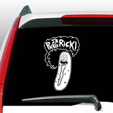 I'm Pickle Rick! // 6" White Decal Sticker / Rick and Morty Decals