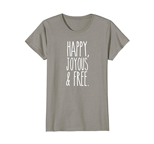 Womens Happy, Joyous and Free Sobriety Life T-Shirt Large Slate Womens Happy, Joyous and Free Sobriety Life T-Shirt Large Slate