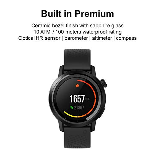 Coros APEX Premium Multisport GPS Watch (42mm Black) | Ultra-Durable Battery Life | Titanium | Sapphire Glass | HR | Barometer, Altimeter, Compass | ANT+ & BLE Connections | Strava & TrainingPeaks