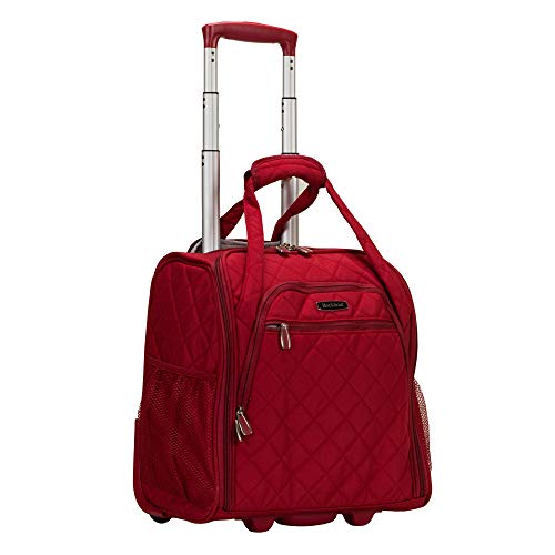 Rockland Wheeled Underseat Carry-on, Red