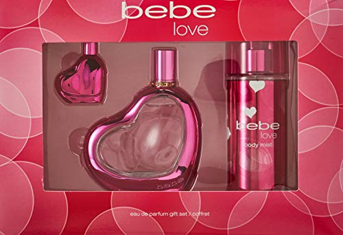 Bebe Love By Bebe For Women 3 Pc Gift Set 3 4oz Edp Spray 0 33oz Edp Splash 8 4oz Body Mist Iampeppy