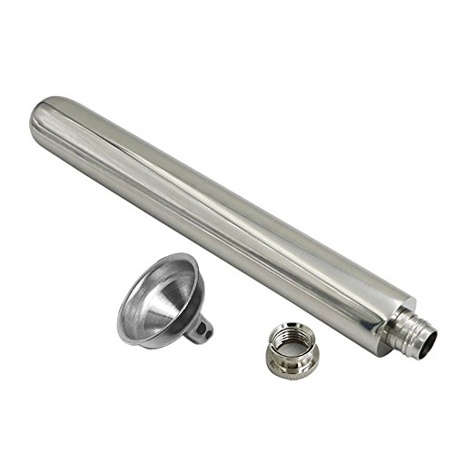 Jujor stainless steel hip flask like cigar long round bottom tube…