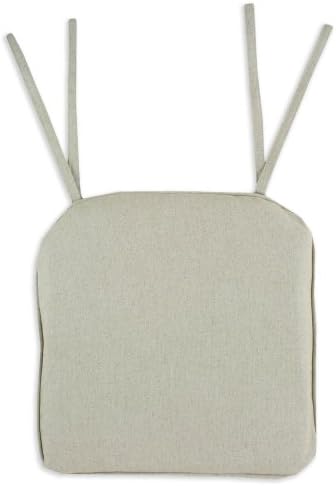 Brite Ideas Living Wisdom Burlap S-Backed 16 by 16-Inch S-Corded Pleated Foam Seat Cushion