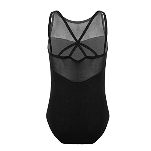 image for YiZYiF Girls' Fashionable Floral Lace Back Sport Tank Top Leotard Gymn