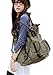 MOLLYGAN Girl's Synthetic Canvas Military Shoulder Bag Top Handle Bag, Size 17