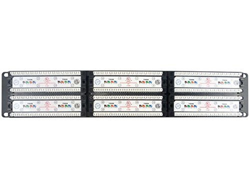 CNAweb 48 Port UL Listed Cat5e 2U Rackmount 110 RJ45 Patch Panel 568A 568B