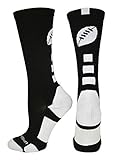 MadSportsStuff Football Logo Athletic Crew Socks (over 15 colors)