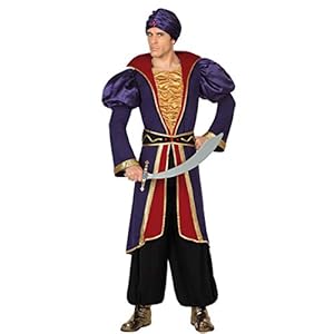 Atosa-28465 Disfraz Príncipe Àrabe, Color Violeta, XL (28465)
