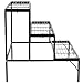 DOEWORKS 3 Tier Stair Style Metal Plant Stand, Garden Shelf for Large Flower Pot Display Rack Indoor Outdoor, Blackthumb 4