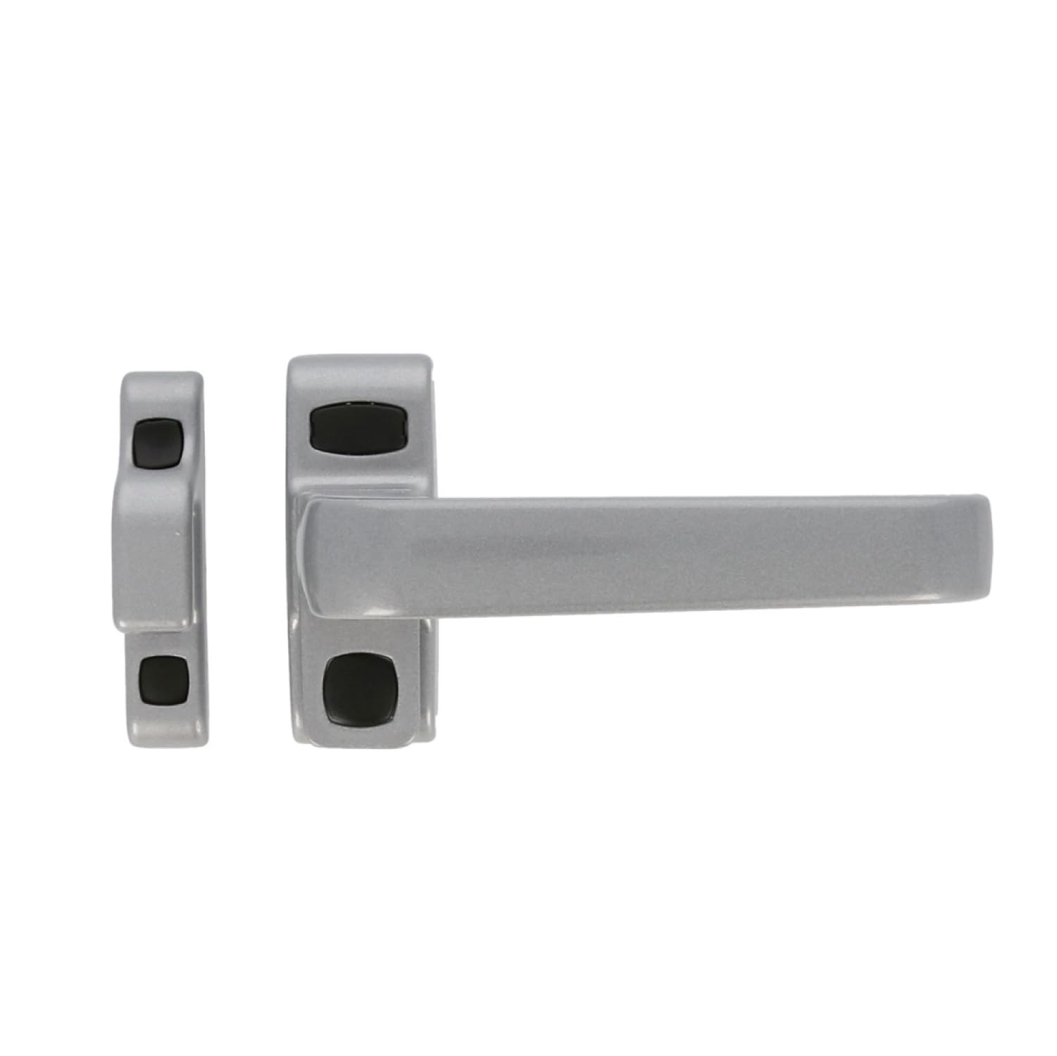 Amig - Gamma Locking Handle | Sleek Aluminium Design | Right-Handed Use | Interior Doors & Windows | Rosette Style | Compatible with Modern Decor, Silver, Aluminium