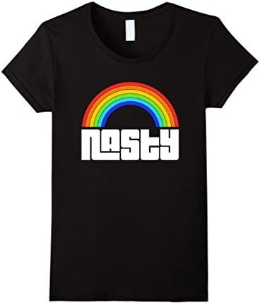 Women's Nasty Woman Rainbow Shirt 2016 Presidential Election XL Black