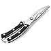 Gelindo Kitchen Scissors - Heavy Duty Stainless Steel- Spring Loaded Shears - Sharp Blade- Safety Clip- Rust Free- Comfortable Handle- Great for Poultry, Fish, Chicken, Beef, BBQ, Herbs & Plastic