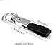 maycom® Detachable Through Waist Belt Double Loops Black Leather Strap Keyring Keychain Key Chain Ring Key Fob Keychains 84015