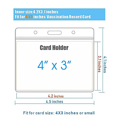 Vaccine Card Protector Waterproof CDC Vaccination Card Holder Clear 