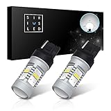 SiriusLED Extremely Bright 2835 Chipset Projection 1400 Lumen LED Back up Brake Tail Turn Signal Light Bulb Pure White Size 7440 7440A Pack of 2
