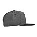 DALIX Premium 5 Panel Wool Blend Hat Flat Bill Cap Snapback (Dark Gray/Black)