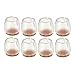 Syrinx Round Bottom Round Opening 22-27mm Dia Caliber Transparent Silicone Gel Round Chair Leg Caps Feet Pads Furniture Table Covers Wood Floor Protectors Pack Of 8