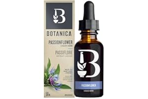 Botanica Passionflower Liquid Herb Extract Tincture, Promotes Calm Sleep, Helps With Insomnia & Anxiety, Natural Herb Extract