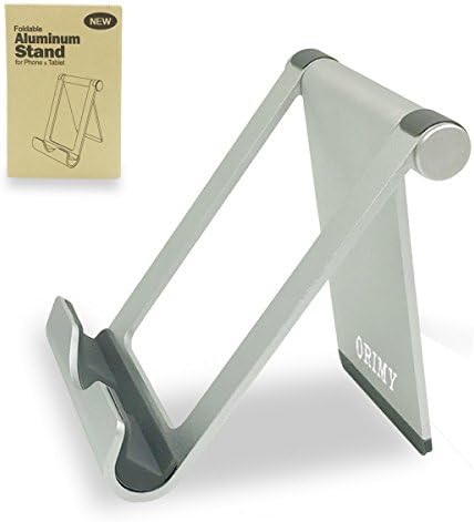 Multi-Angle Aluminum Stand, ORIMY 360°Adjustable Cell Phone Holder, Universal Desk stand For Smartphones and Tablets (Silver)