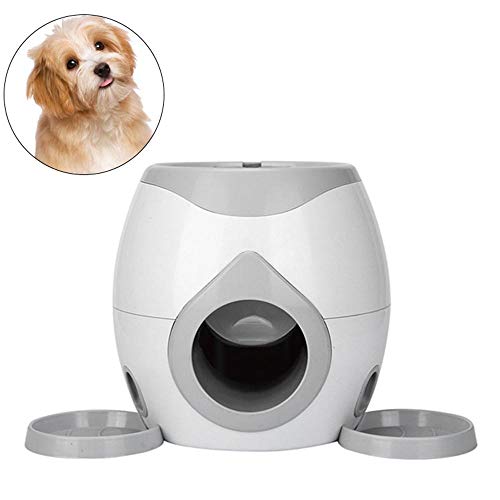 AUOKER Dog Ball Launcher Reward Machine, Interactive Dog Toys Ball Thrower, Automatic Dog Feeder with Tennis Balls for Dogs to Play and Train
