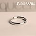 King Will Basic 2mm 4mm 6mm 8mm Tungsten Wedding Band Ring for Men Women Silver/Gunmetal/Black Domed High Polish Tungsten Carbide Ring Comfort Fit 4-15 - 4mm Silver Size 7