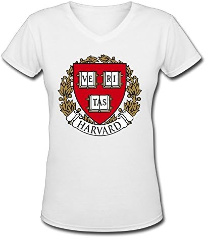 Harvard University Woman's Loose Fit V-neck Short Sleeve Tshirts