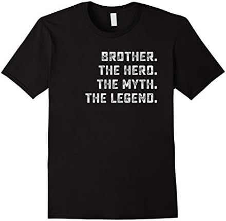 Mens Family Group T-shirt Brother The Hero The Myth The Legend 3XL Black