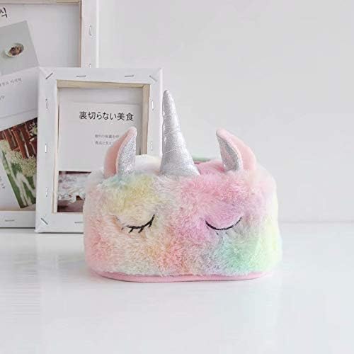 LLDKA Cartoon Unicorn Pumping Heart Tissue Boxes Cute Girl Gradient Soft ice Cream Meng Unicorn Plush Towel Sets,2