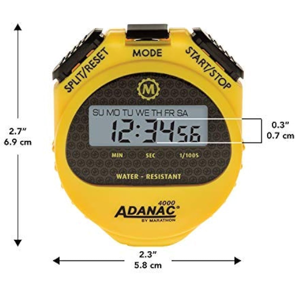 Marathon ST083009 Adanac 4000 Digital Stopwatch Timer With Extra Large