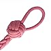 Ggkidsfunpet Pet Puppy Dog Cotton Rope Chew Toys Bone Teeth Cleaning with Tug Double Ball Knot Pink