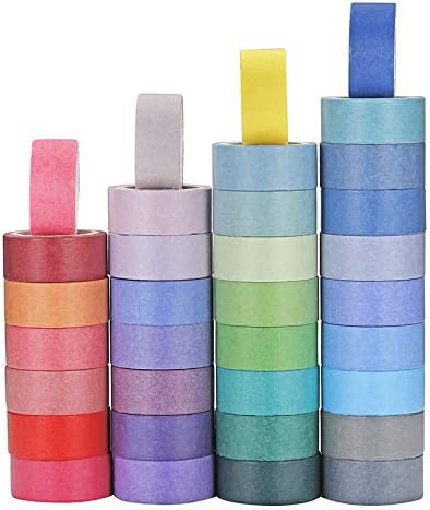 60 Rolls Washi Tape Set,Rainbow Sticker Decorative Masking Tape for DIY Crafts, Bullet Journals,Planners