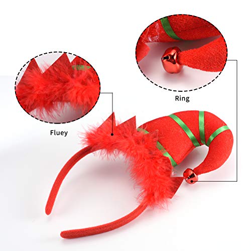 12 PCS Holiday Headbands,Cute Christmas head hat toppers,Flexibility to Fit All Sizes,Great Fun and Festive for Annual Holiday and Seasons Themes, Christmas Party,Christmas Dinner,photos booth.